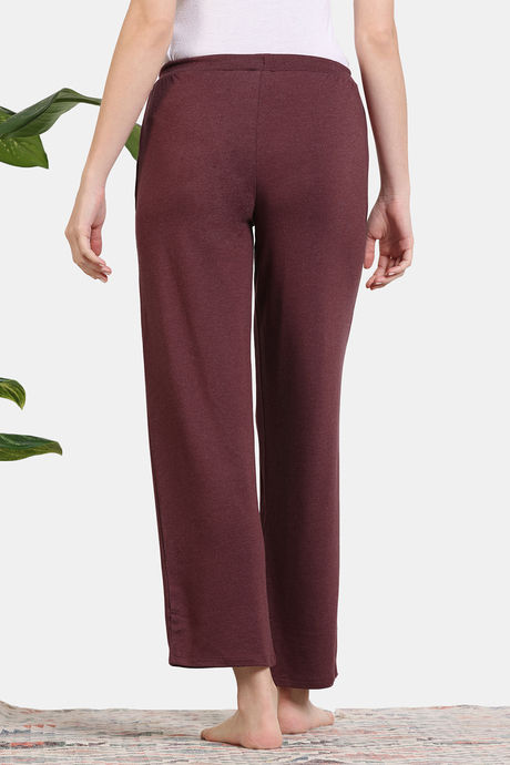Zivame Longue Knit Pyjama - Tawny Port — image 4